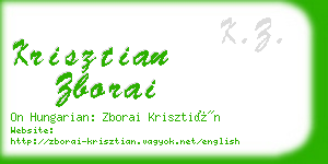 krisztian zborai business card